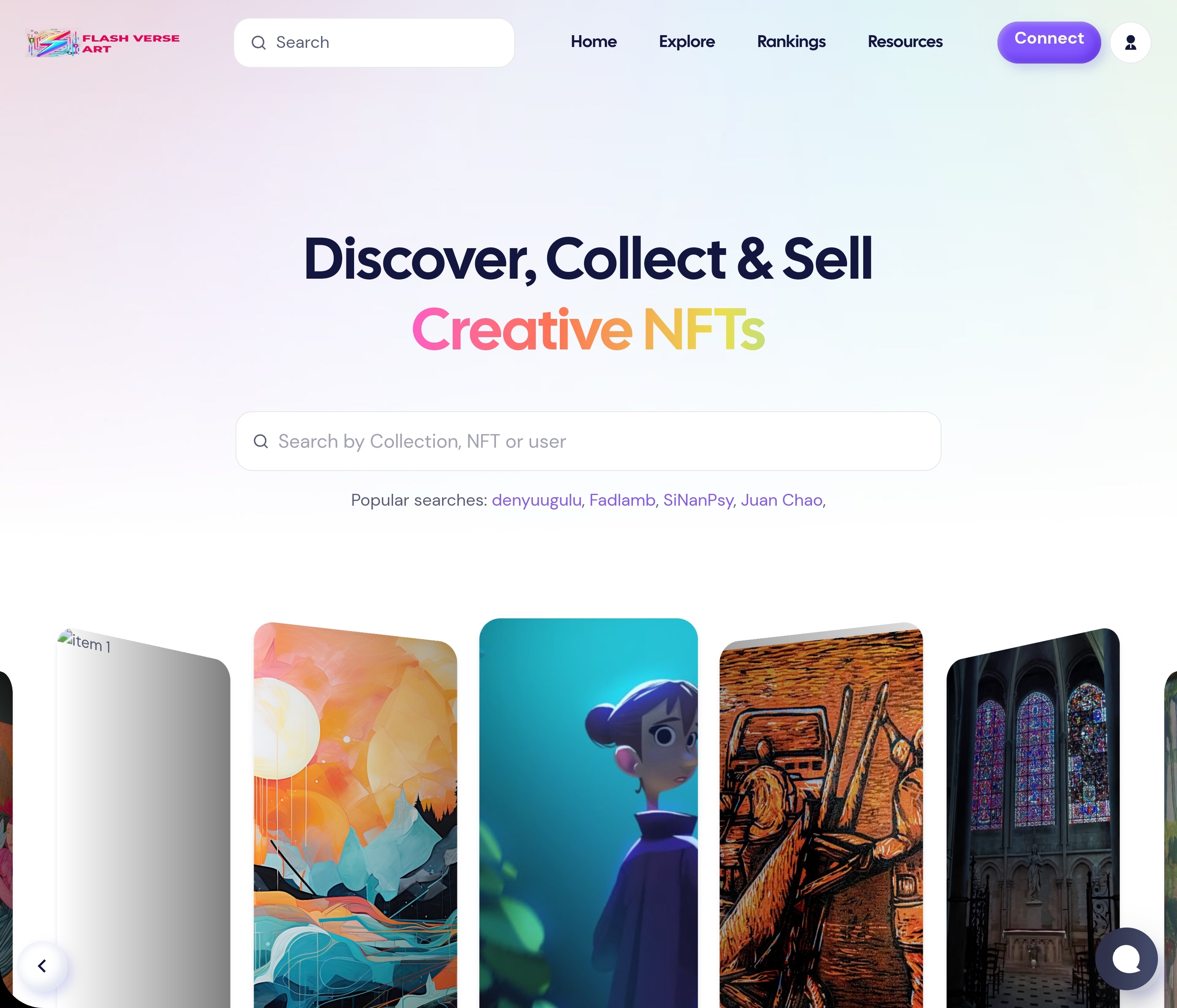 Flash Verse Arts – Dynamic NFT Marketplace Development